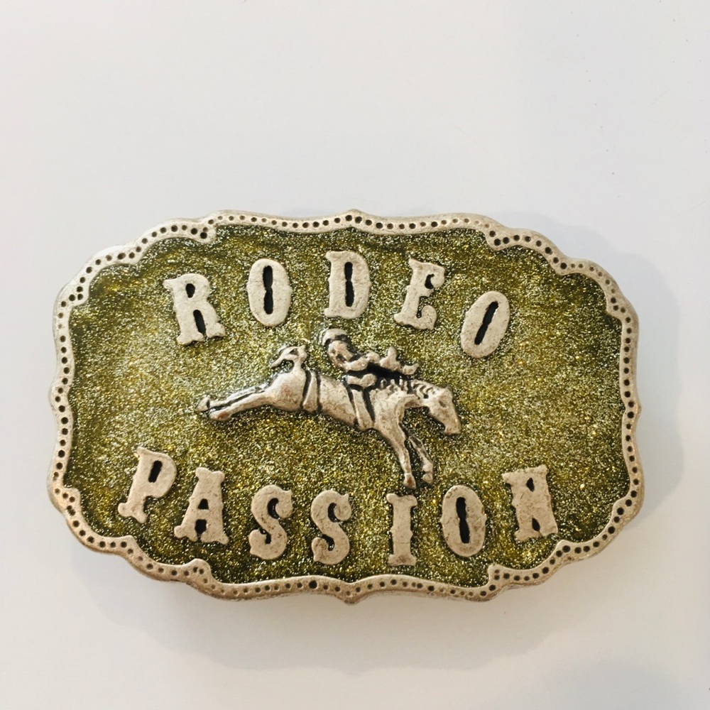 Vintage “Rodeo Passion” Gold/Silver Belt Buckle
